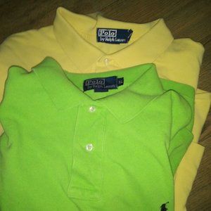 (2) RALPH LAUREN MEN'S POLOS BOTH XL   NICE.